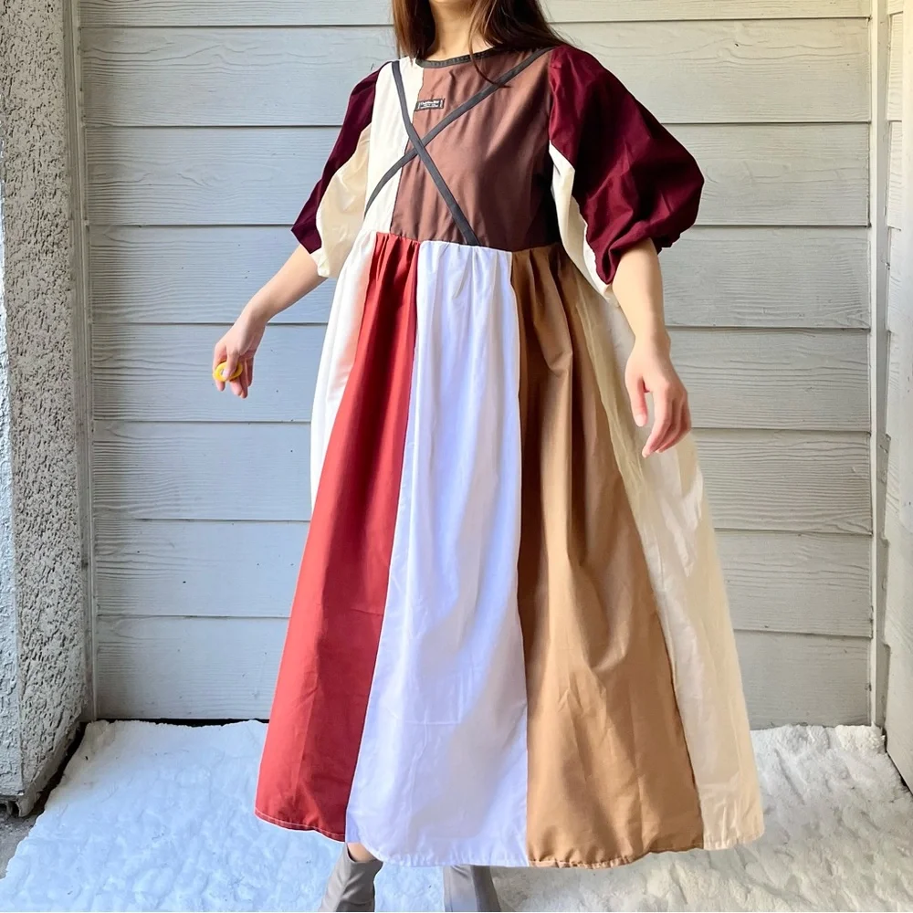 Handmade Upcycled Vintage Christian Dior Puff Sleeve Quilted Dress SKU 10171 - Picture 15 of 16